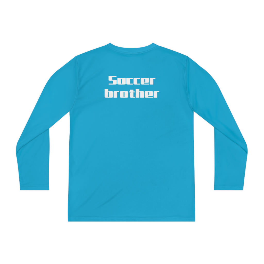 Youth Long Sleeve Competitor Tee-"Soccer brother"