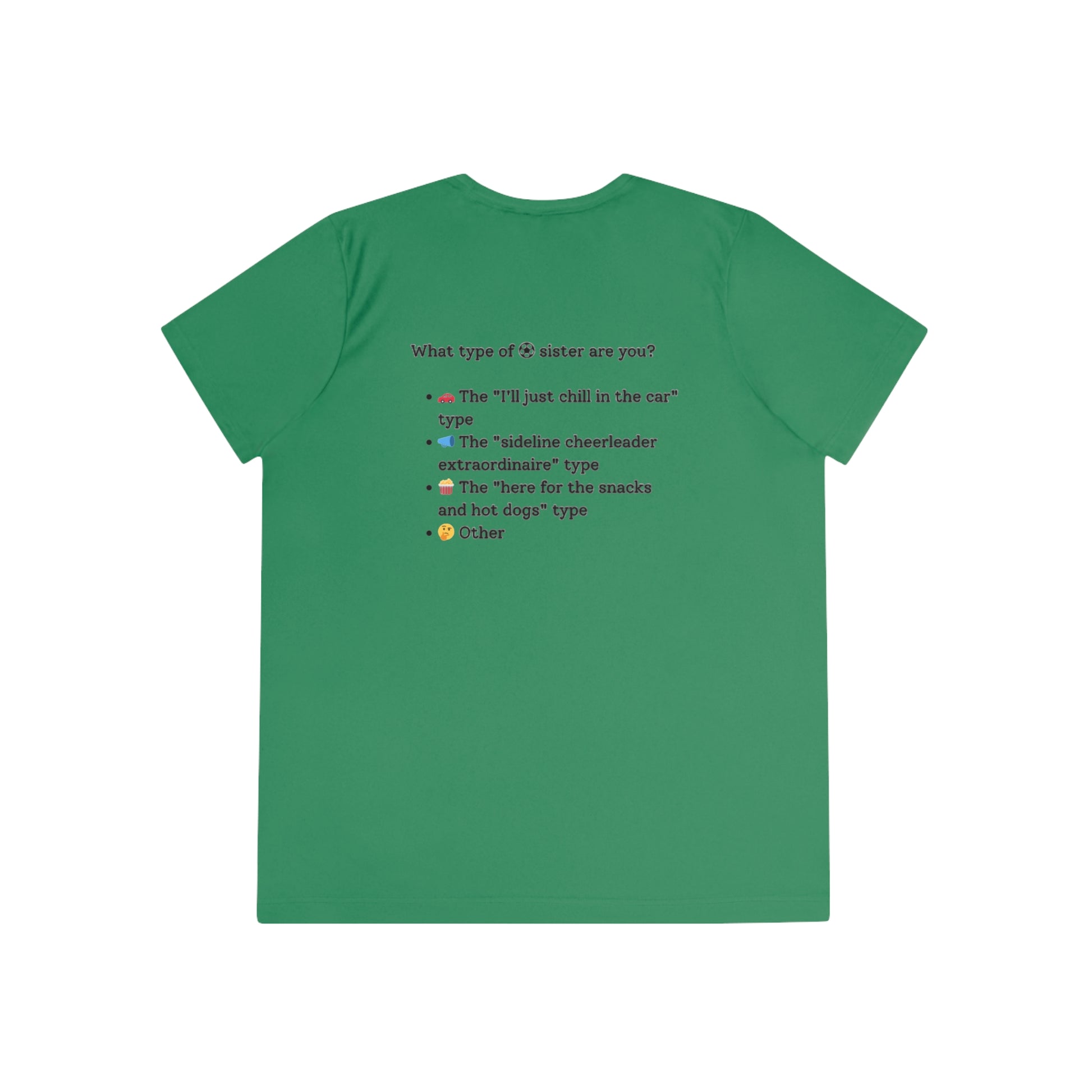 Ladies Competition Tee, Fun Sister T-Shirt, Cheerleader Gift, Family Reunion Apparel, Heart Design Tee, Summer Casual Top