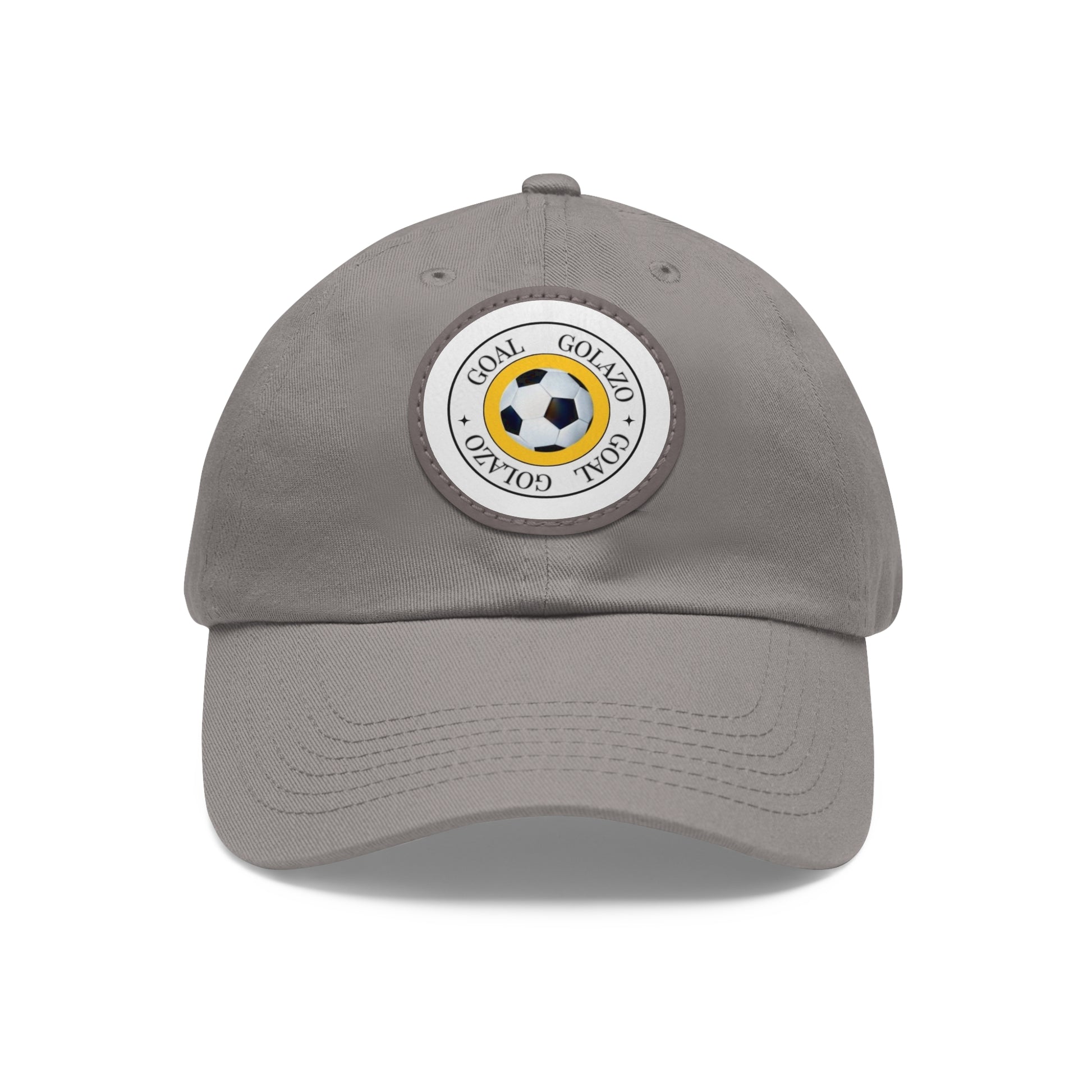 Dad Hat with Leather Patch (Round)-"GOAL-GOLAZO"