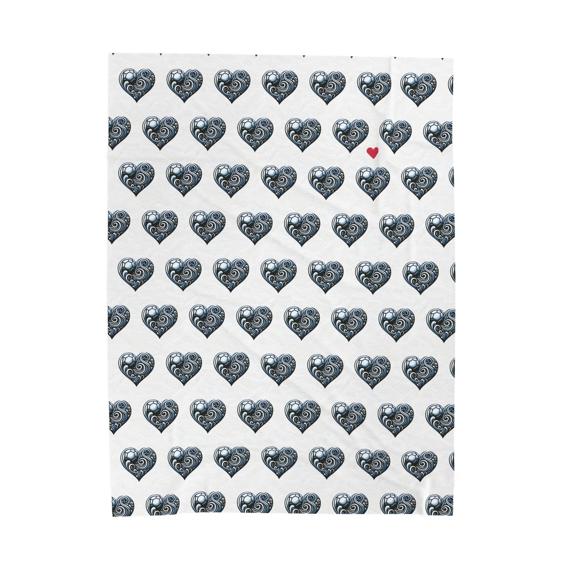 Cozy Velveteen Plush Blanket - Heart Pattern, Soft Throw for Home Decor, Gifts, Valentine's Day, Cozy Living