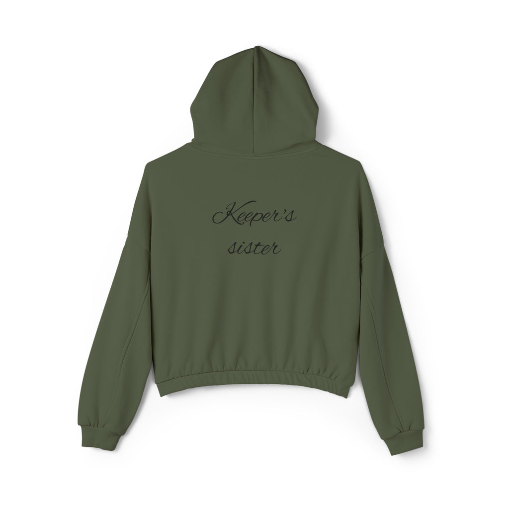 Women's Cinched Bottom Hoodie-"Keeper's sister"