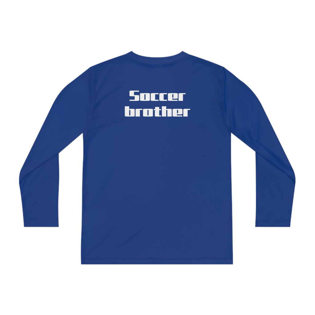 Youth Long Sleeve Competitor Tee-"Soccer brother"