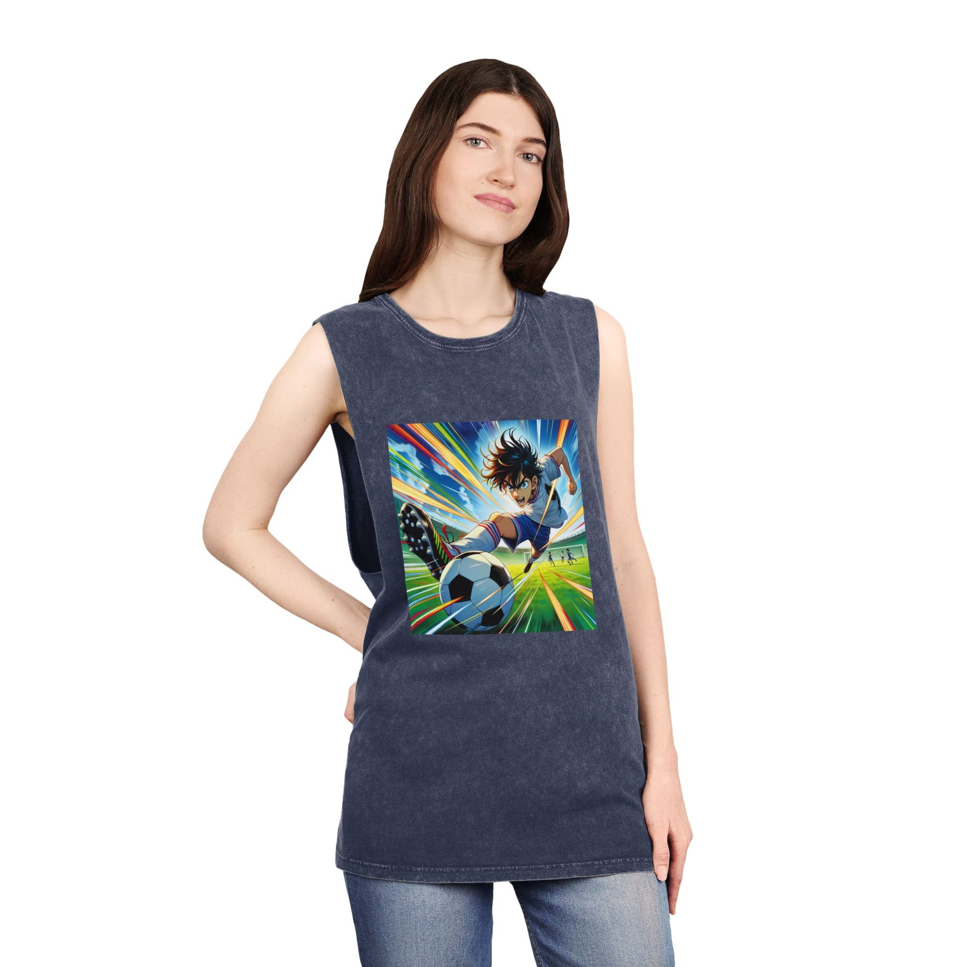 Unisex Stonewash Tank Top - Sporty Vibe, Perfect for Athletes, Summer Wear, Gift for Sports Lovers, Casual Style