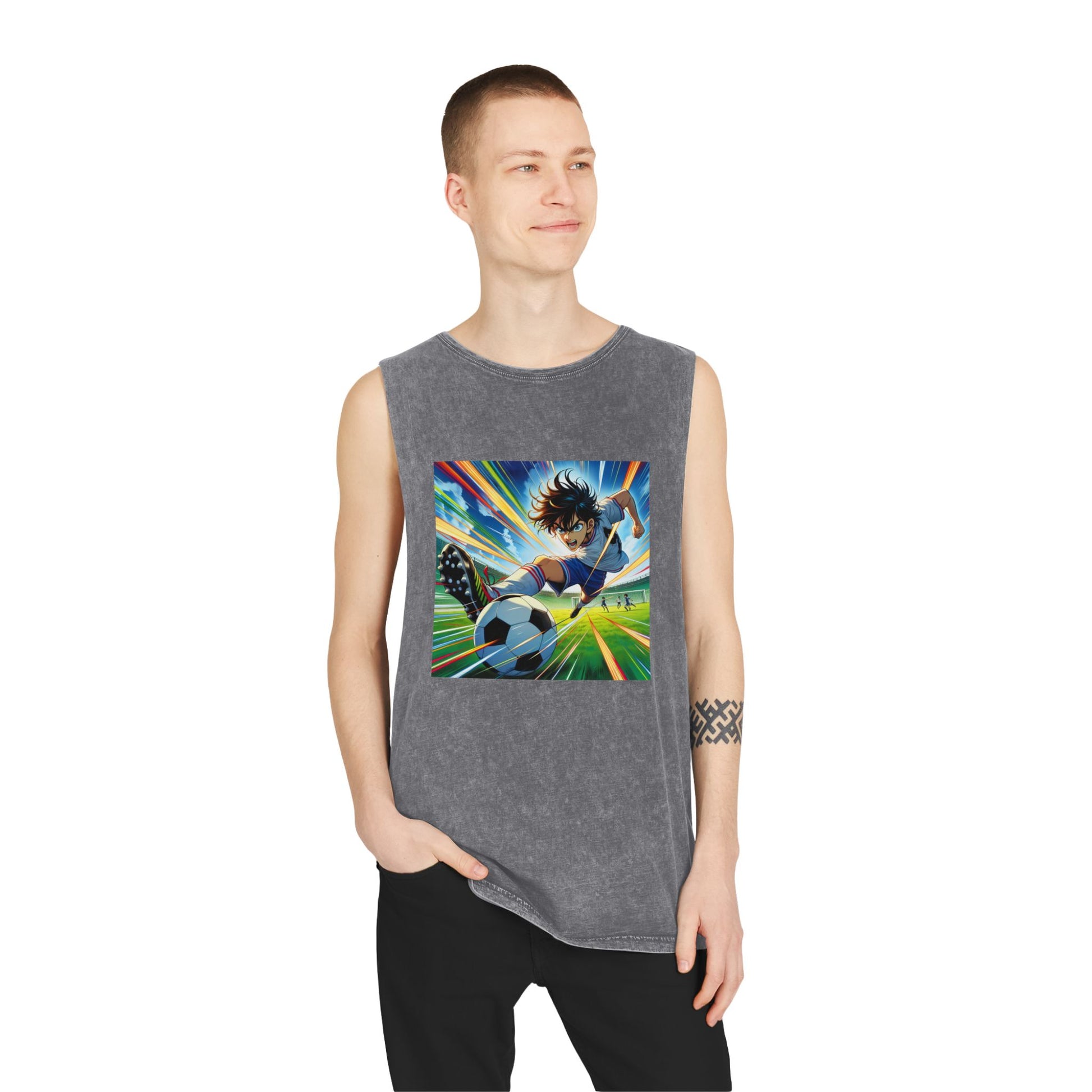 Unisex Stonewash Tank Top - Sporty Vibe, Perfect for Athletes, Summer Wear, Gift for Sports Lovers, Casual Style
