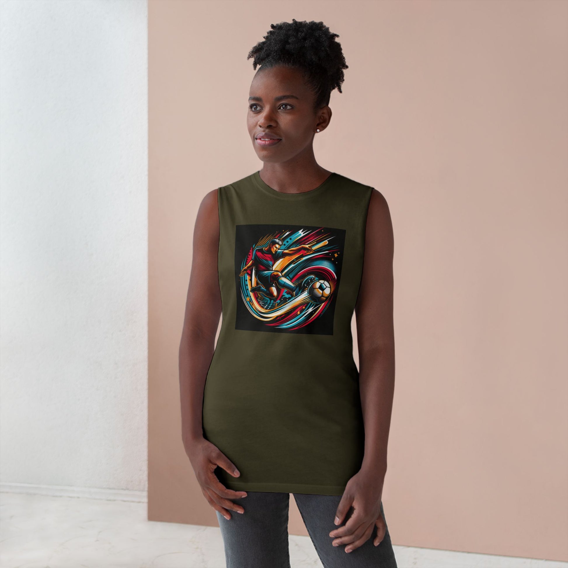 Unisex Sporty Graphic Tank Top, Summer Apparel, Athletic Wear, Gift for Sports Fans, Casual Style, Outdoor Activities